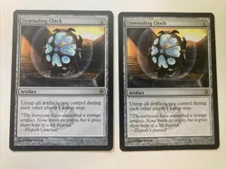 2x Unwinding Clock MTG New Phyrexia Rare - Image 1