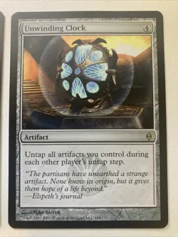 2x Unwinding Clock MTG New Phyrexia Rare - Image 3