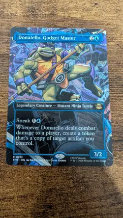 Donatello, Gadget Master (Borderless) 212 Near Mint MTG TMNT Magic Teenage - Image 1