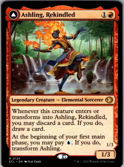 ASHLING, REKINDLED ASHLING, RIMEBOUND mtg NM-M Lorwyn Eclipsed Rare - Image 1