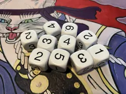 Pro Tour Dice 10x 22mm Jumbo Numbered D6 - Magic: the Gathering, Flesh and Blood - Image 1