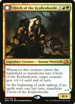 X 1 Ulrich of the Krallenhorde NM-M Eldritch Moon 191 MTG Magic The Gathering - Image 1