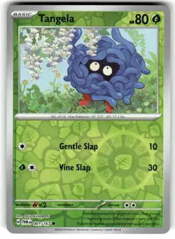 Sv06: Twilight Masquerade Pokemon TCG Tangela Reverse Holo NM 001/167 - Image 1