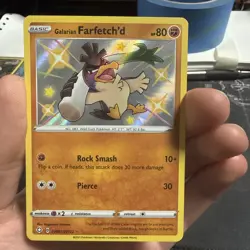 Galarian Farfetch'd SV063/SV122 Shiny Vault Holo Pokemon 2021 Shining Fates - NM - Image 1