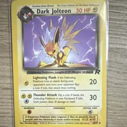 Pokemon TCG Dark Jolteon Team Rocket Rare Old 38/82 Unlimited English Regular - Image 1