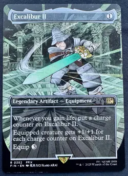 Excalibur II R 0352 Borderless Magic Final Fantasy MTG Non Foil - Image 1