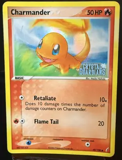 Charmander STAMPED Reverse Holo Crystal Guardians 48/100 Pokemon TCG - Image 1