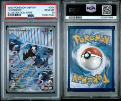 Pokemon TCG Houndour Obsidian Flames Holo Card 204/197 Illustration Rare PSA 10 - Image 1