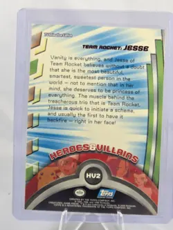 Topps 1999 Team Rocket Jesse Pokemon TV Card HV2 Blue Label (LP) - Image 2