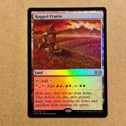 MTG ~ FOIL ~ Rugged Prairie ~ 2XM Double Masters ~ #325 Rare Land ~ English ~ NM - Image 1