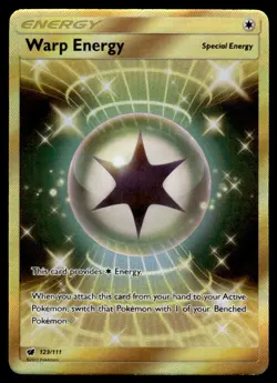 2017 Sun & Moon - Crimson Invasion Full Art Warp Energy Rare Secret #123 - Image 1