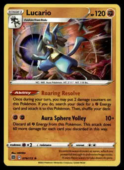 2022 Sword & Shield - Brilliant Stars Lucario Stage 1/Rare Holo #79 - Image 1