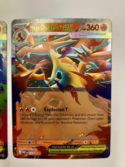 Mega Charizard X ex 029 & Mega Charizard Y 030 Black Star Promo Holo's Pokemon - Image 3