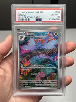 PSA 10 Gloom Pokemon TCG Obsidian Flames EN Illustration Rare 198/197 - Image 1