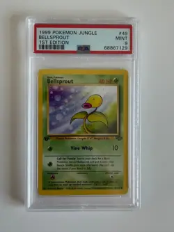 1999 Pokemon Jungle #49 1st Edition Bellsprout PSA 9 - Image 1