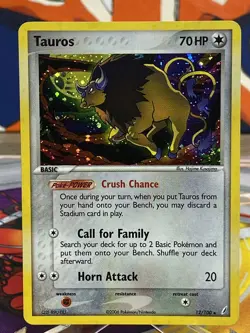 Pokemon EX Crystal Guardians Tauros Holo Rare Near Mint 12/100 - Image 1