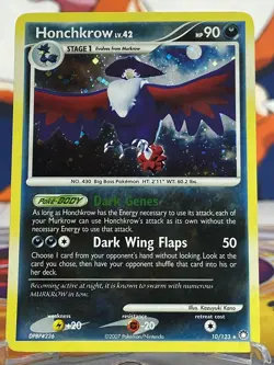 Honchkrow 10/123 Mysterious Treasures HOLO Rare Pokemon - Image 1