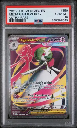 2025 Pokemon Meg En-Mega Evolution #159 Mega Gardevoir Ex Ultra Rare PSA 10 - Image 1