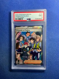 2025 POKEMON PRE EN-PRISMATIC EVOLUTIONS ULTRA RARE #137 FRIENDS IN PALDEA PSA 9 - Image 1