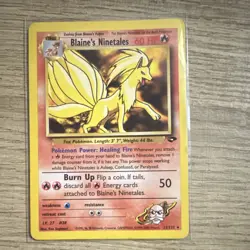 Older Pokemon Blaine's Ninetales Gym Challenge Rare. - Image 1