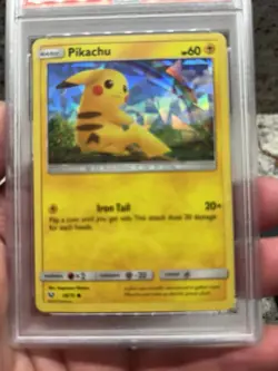 2017 Pokemon Pikachu Deck Exclusives Cracked Ice Holo 028/073 PSA 9 - Image 4