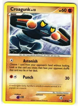 CROAGUNK 61/99 ARCEUS ENGLISH POKEMON TCG - Image 1