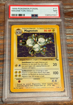 1999 Pokemon TCG Fossil 11 Magneton-Holo PSA 7 Near Mint WOTC - Image 3