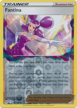 Reverse Holo Fantina 157/196 Lost Origin Uncommon Pokemon TCG - Image 1