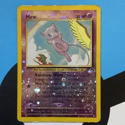 2001 Pokemon Southern Islands Mew Promo 1/18 Reverse Holo Double Swirl - Image 1