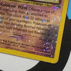2001 Pokemon Southern Islands Mew Promo 1/18 Reverse Holo Double Swirl - Image 3