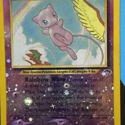 2001 Pokemon Southern Islands Mew Promo 1/18 Reverse Holo Double Swirl - Image 4