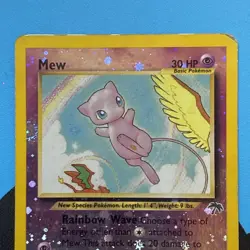 2001 Pokemon Southern Islands Mew Promo 1/18 Reverse Holo Double Swirl - Image 5