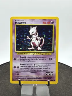 Pokemon TCG Mewtwo Base Set 10/102 Unlimited Holo Holo Rare - Image 1