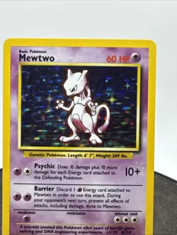 Pokemon TCG Mewtwo Base Set 10/102 Unlimited Holo Holo Rare - Image 2