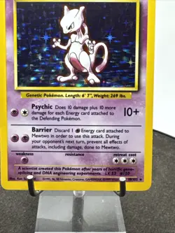 Pokemon TCG Mewtwo Base Set 10/102 Unlimited Holo Holo Rare - Image 3