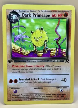 Dark Primeape 43/82 – Team Rocket 1st Edition - NM - WOTC 2000 Pokemon TCG - Image 1