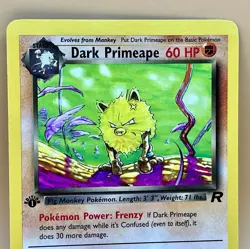 Dark Primeape 43/82 – Team Rocket 1st Edition - NM - WOTC 2000 Pokemon TCG - Image 2