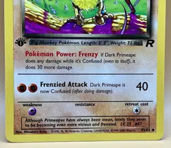 Dark Primeape 43/82 – Team Rocket 1st Edition - NM - WOTC 2000 Pokemon TCG - Image 3