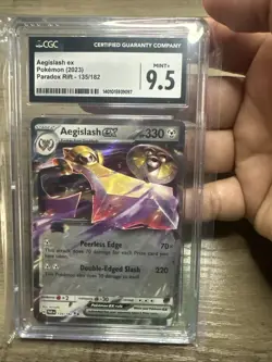 Pokemon 2023 Aegislash EX Paradox Rift 135/182 CGC Graded Mint+ 9.5 - Image 1