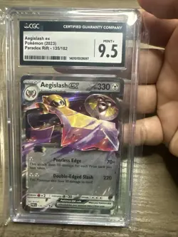 Pokemon 2023 Aegislash EX Paradox Rift 135/182 CGC Graded Mint+ 9.5 - Image 2
