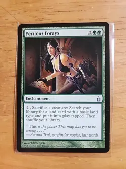 Perilous Forays - Ravinca - MTG Magic - Uncommon - Green Enchant - Image 1
