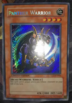 Yu-Gi-Oh! Panther Warrior Secret Rare (CT2-EN006) Limited Edition LP - Image 1