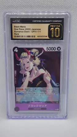 Bandai Black Maria One Piece Romance Dawn OP01-111 Rare Japanese CGC Pristine 10 - Image 1