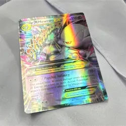 Pokemon M Mewtwo EX Full Art Ultra Rare Holo Breakthrough Psychic Mega Card - Image 1