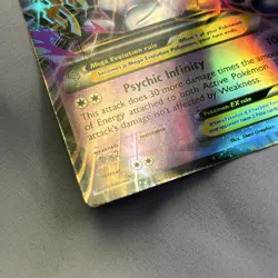 Pokemon M Mewtwo EX Full Art Ultra Rare Holo Breakthrough Psychic Mega Card - Image 3