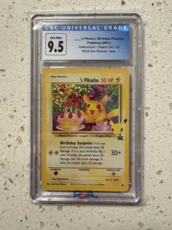 Birthday Pikachu Celebrations Pokemon card - 24, CGC 9.5 - Image 1