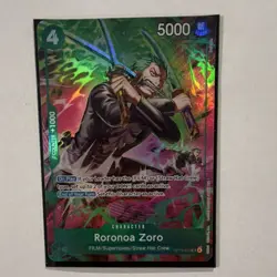 Bandai One Piece CCG Roronoa Zoro OP13-037 Holo Character Card 5000 Power - Image 1