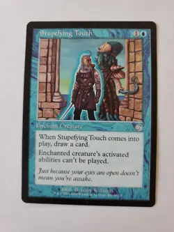 MTG Magic The Gathering Card Stupefying Touch Enchant Creature Blue Torment - Image 1