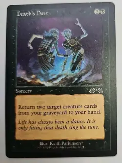 MTG Magic The Gathering Card Death's Duet Sorcery Black Exodus - Image 1