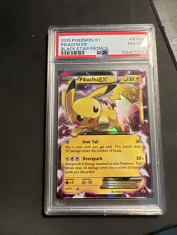 Pokemon Pikachu TCG EX XY84 Black Star Promo Holo Card PSA 8 - Image 1